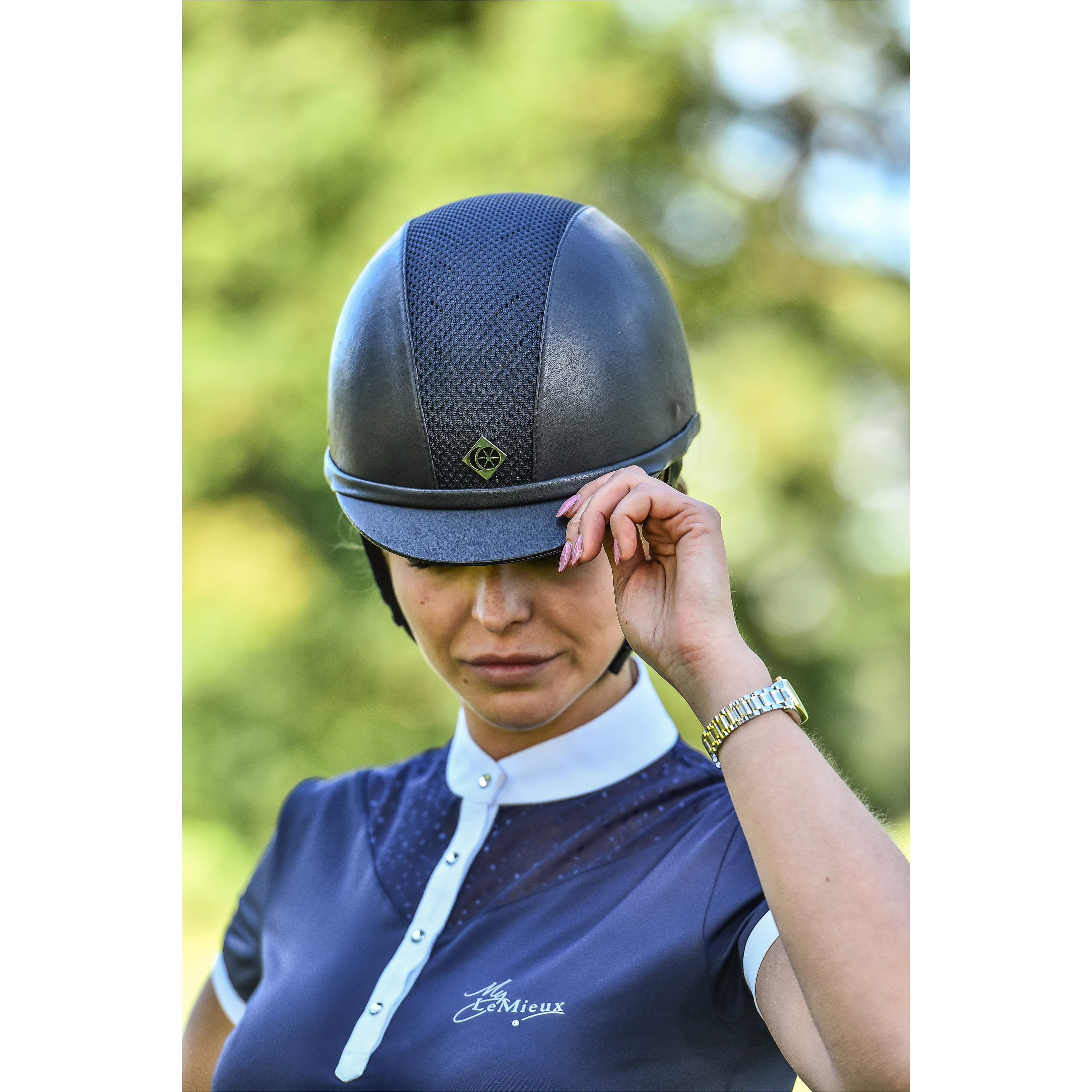 Charles Owen Unisex AYR8 Plus Leather Look Helmet AYR82022