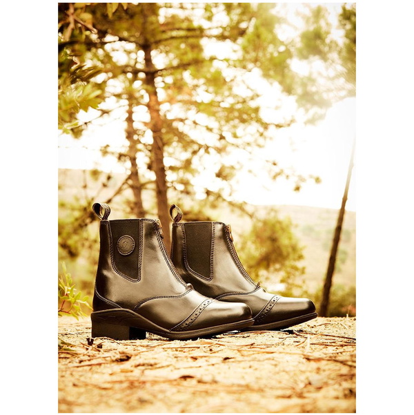 Mountain Horse Womens Aurora Front Zip Paddock Boots Black