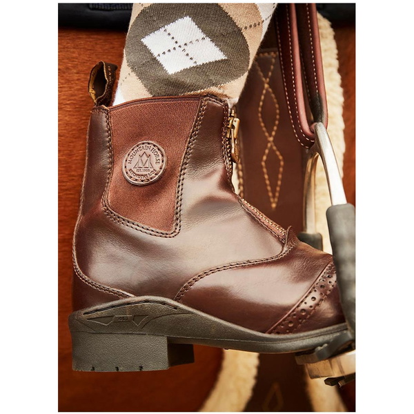 Mountain Horse Womens Aurora Front Zip Paddock Boots Brown