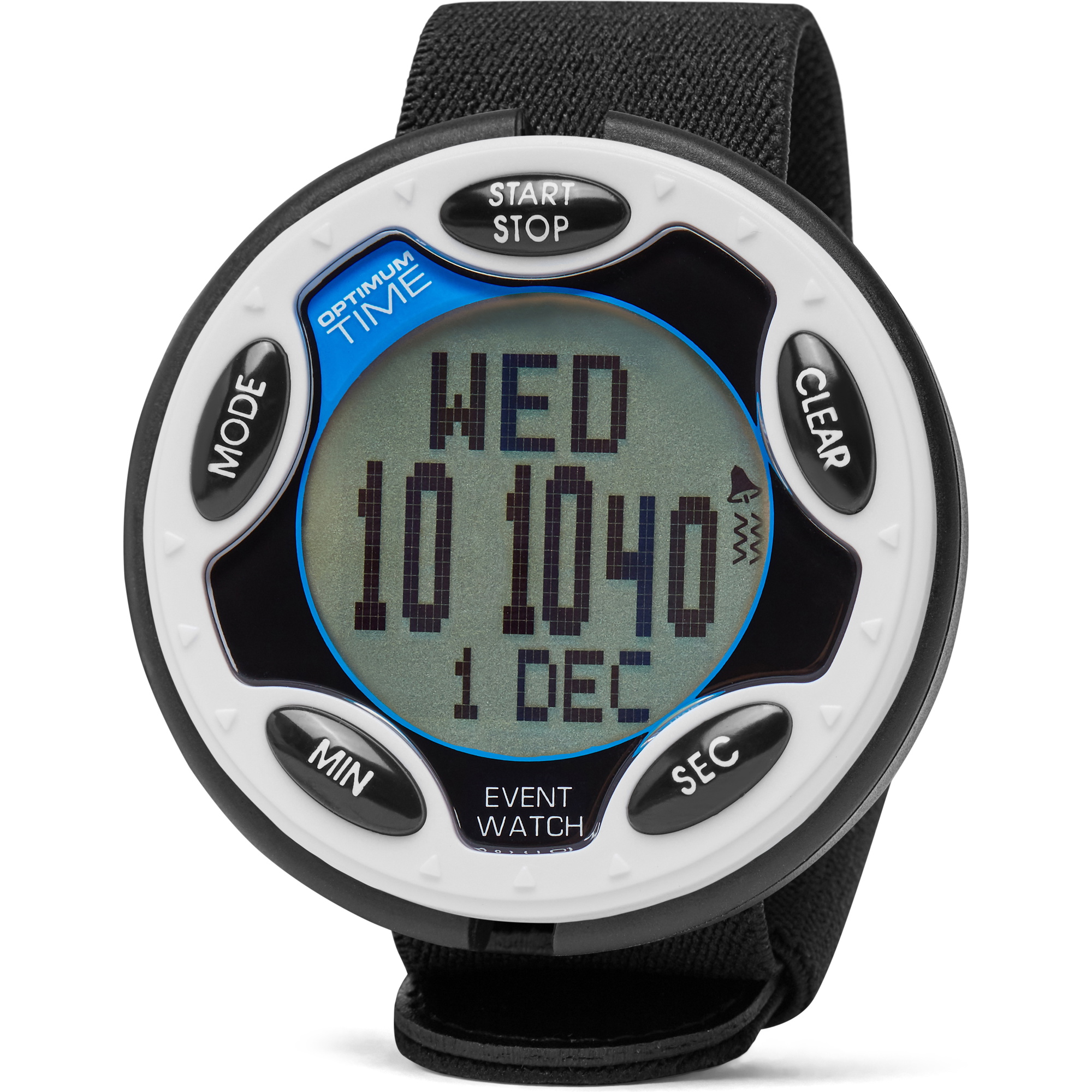 2025 Optimum Time OE Series 14R Rechargeable Jumbo Event Watch OE1460R - White