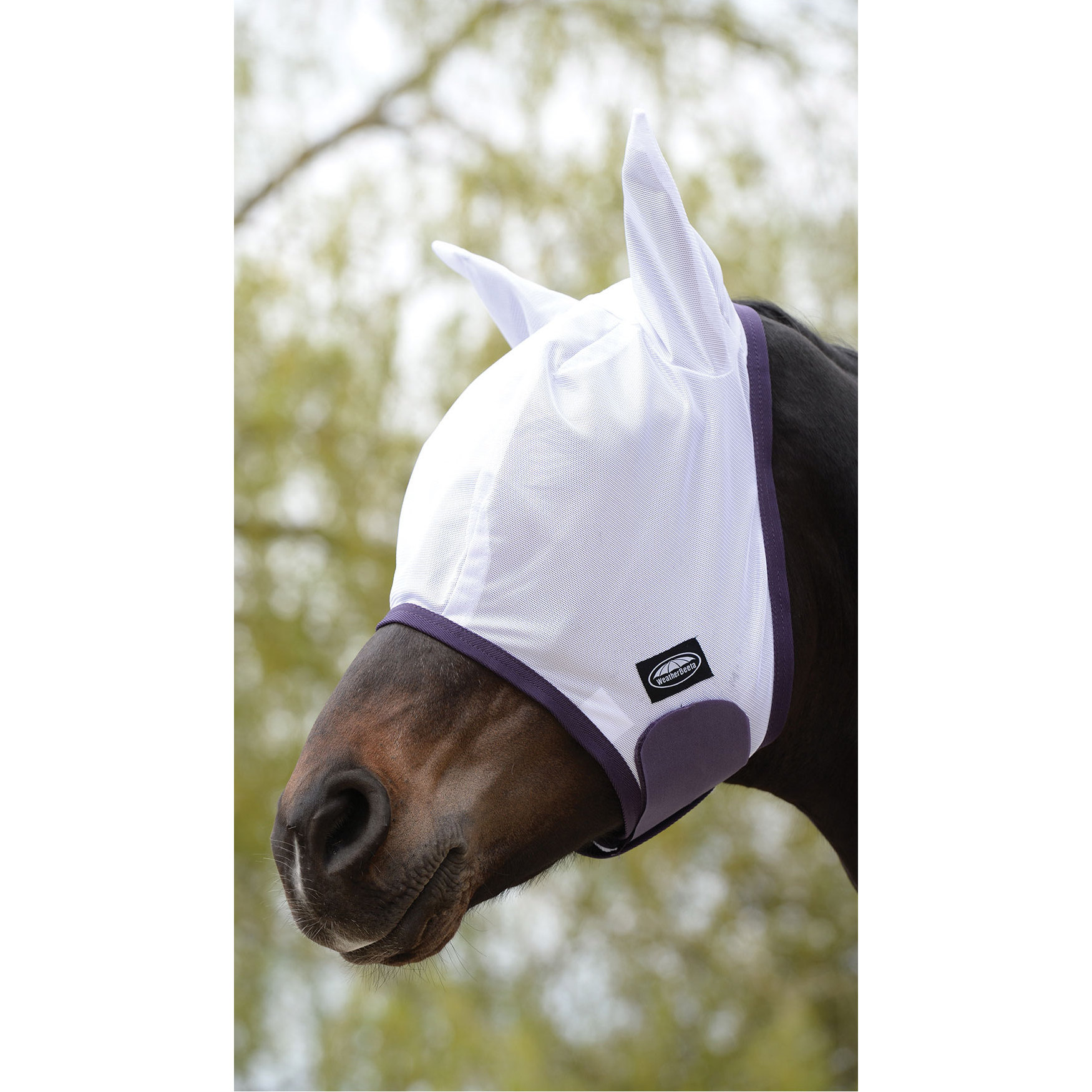 Weatherbeeta Comfitec Essential Mesh Fly Mask White / Purple