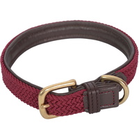 Leather Plaited Dog Collar