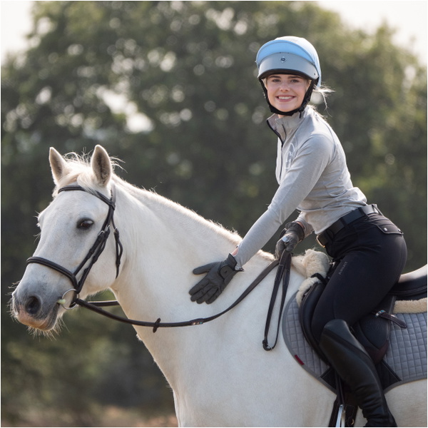 Charles Owen Esme JS1 Pro Riding Skull & Headband - Baby Blue