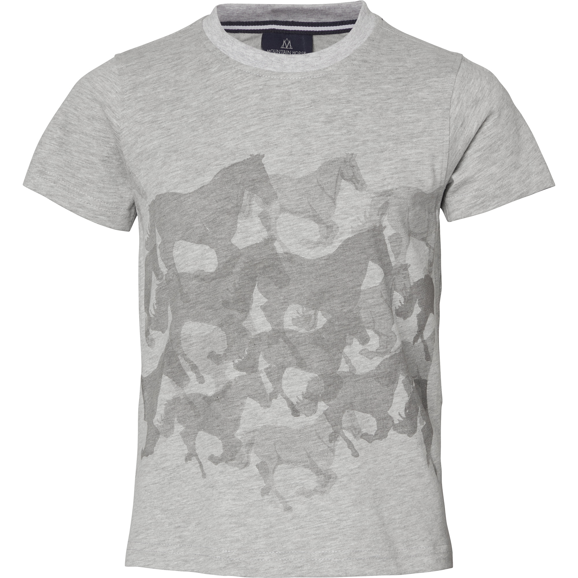 Mountain Horse Junior Running Horse T - Shirt 04549 - Grey Melange