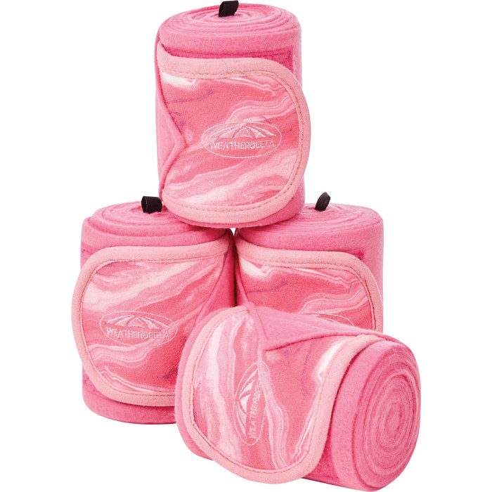 2022 Weatherbeeta Marble Fleece 3.5m Bandage 4 Pack 1008706 - Pink Swirl