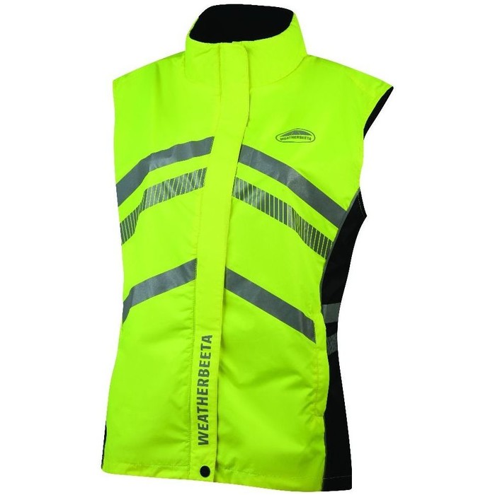 Weatherbeeta Reflective Lightweight Waterproof Vest Hi Vis Yellow 1005268