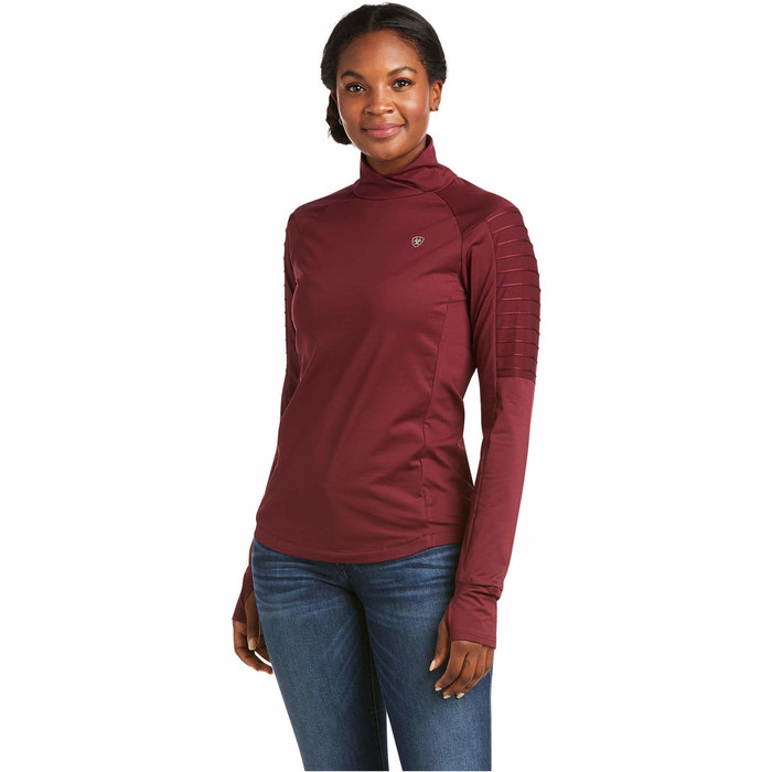 2021 Ariat Womens Facet Long Sleeve Base Layer 10037611 - Windsor Wine