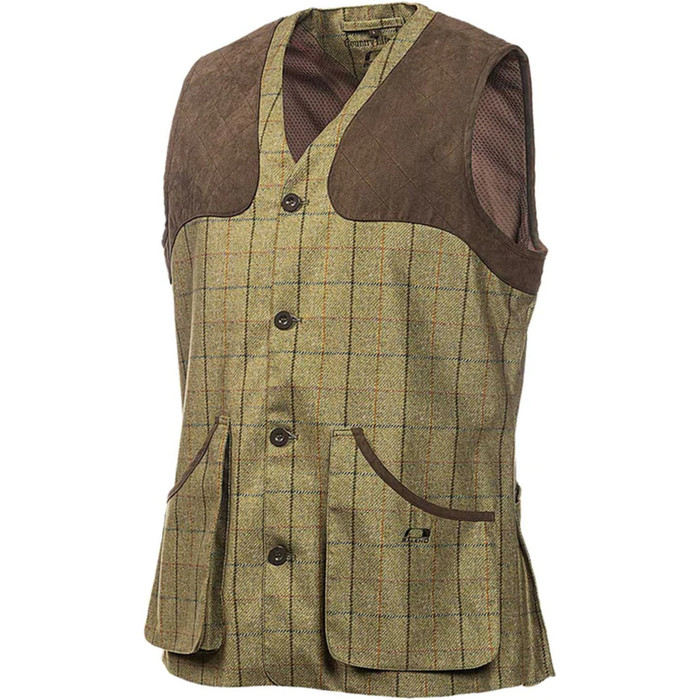 Baleno Mens Milton Waistcoat 60042222 Check Khaki Mens
