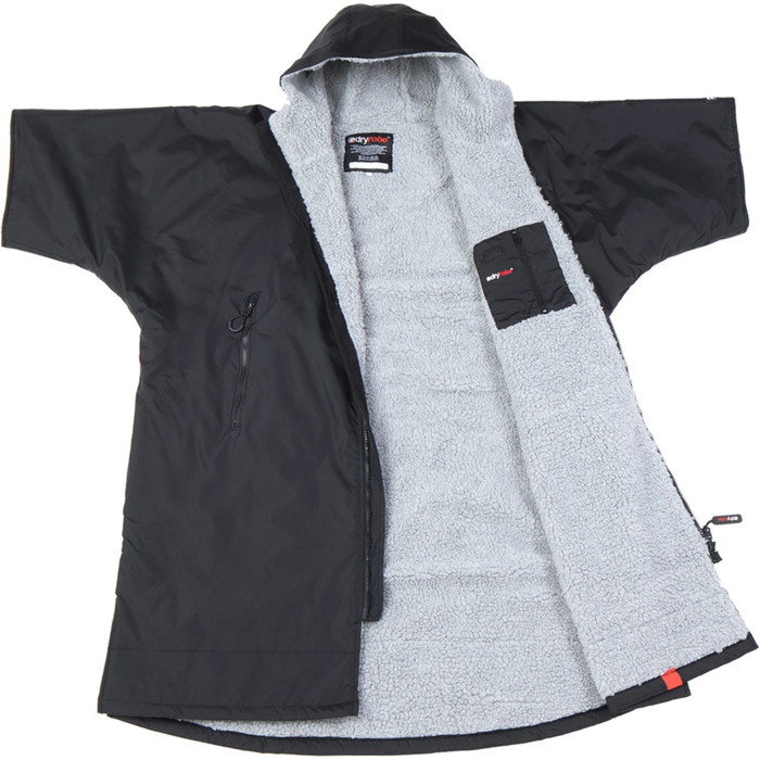 2022 Dryrobe Advance Short Sleeve Premium Outdoor Change Robe ASDABG - Black / Grey