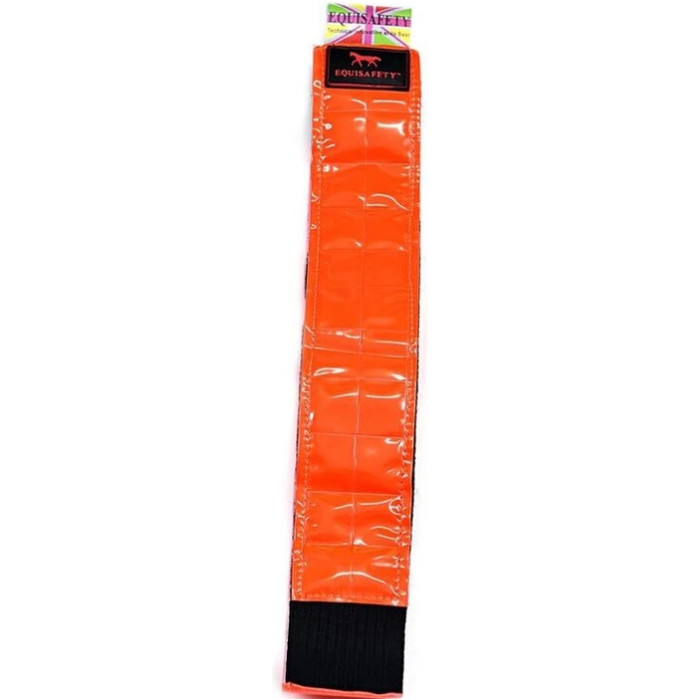 2022  Equisafety Reflective Hi-Vis Riding Hat Band HBRO - Red / Orange