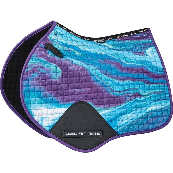 2022 Weatherbeeta Prime Marble Jump Saddle Pad 1008705 - Purple Swirl