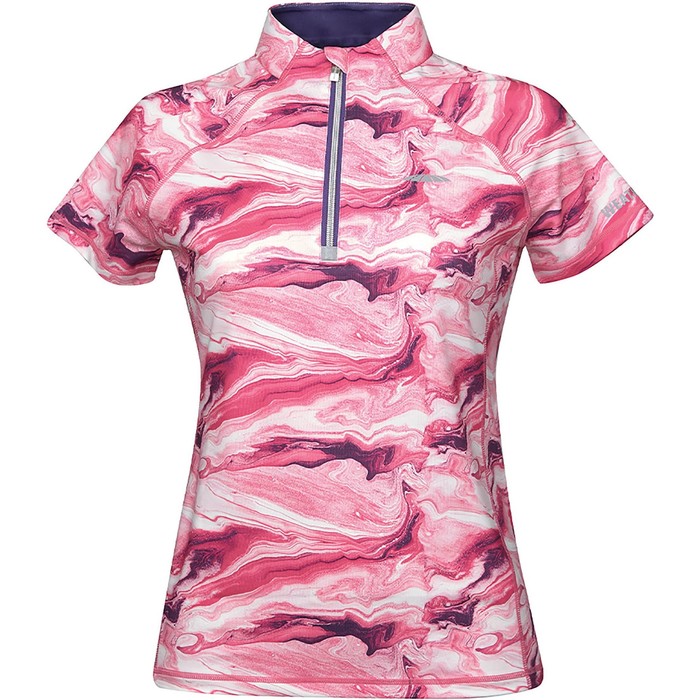 2022 Weatherbeeta Womens Ruby Printed Short Sleeve Top 100934 - Pink Swirl