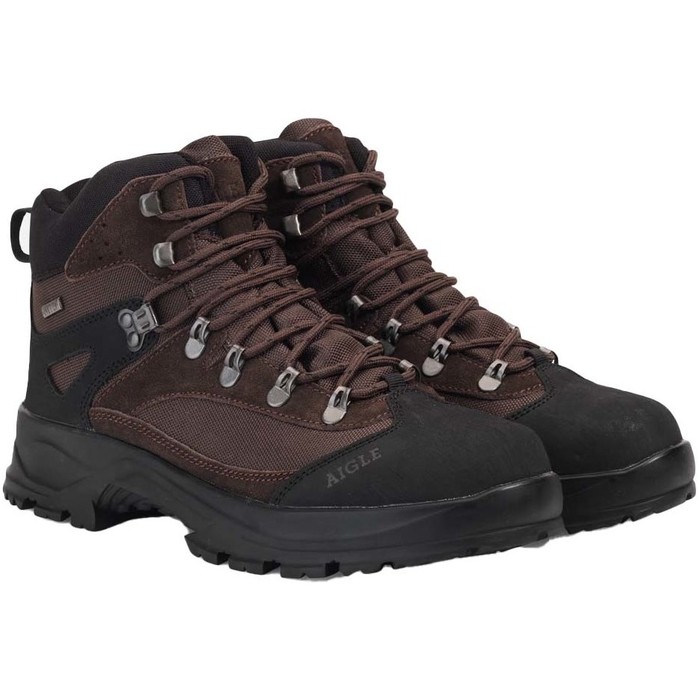 2023 Aigle Mens Huntshaw 2 MTD Walking Shoes T35926 - Dark Brown