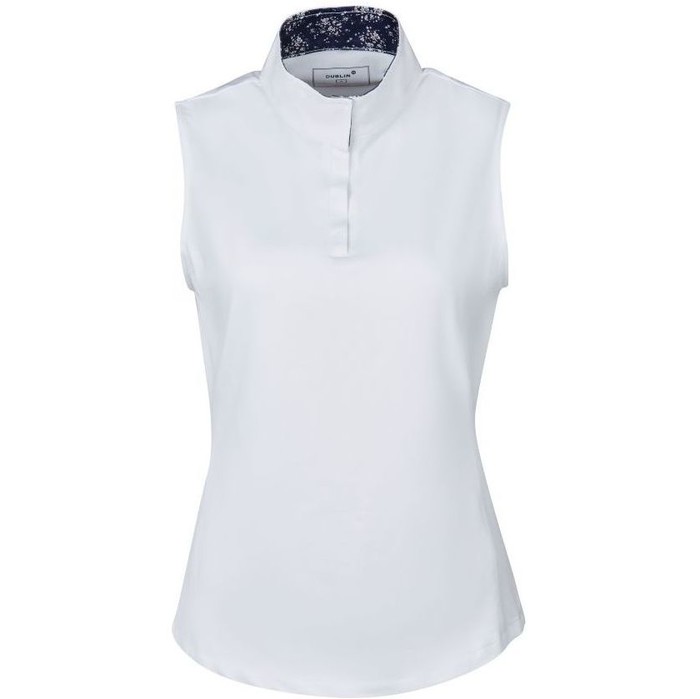 2022 Dublin Womens RIA Sleeveless Competition Shirt 1003062025 - White / Navy