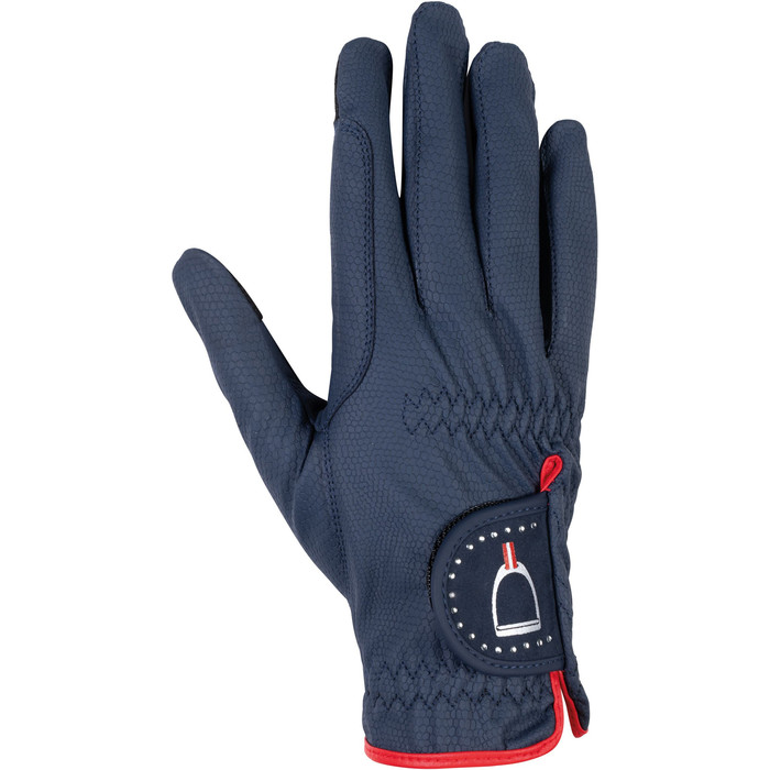 2022 HKM Equine Sports Style Gloves 13674 - Navy