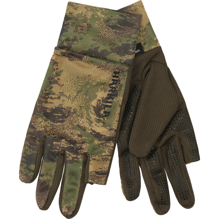 2022 Harkila Deer Stalker Camo Mesh Gloves 1901103 - AXIS MSP / Forest Green