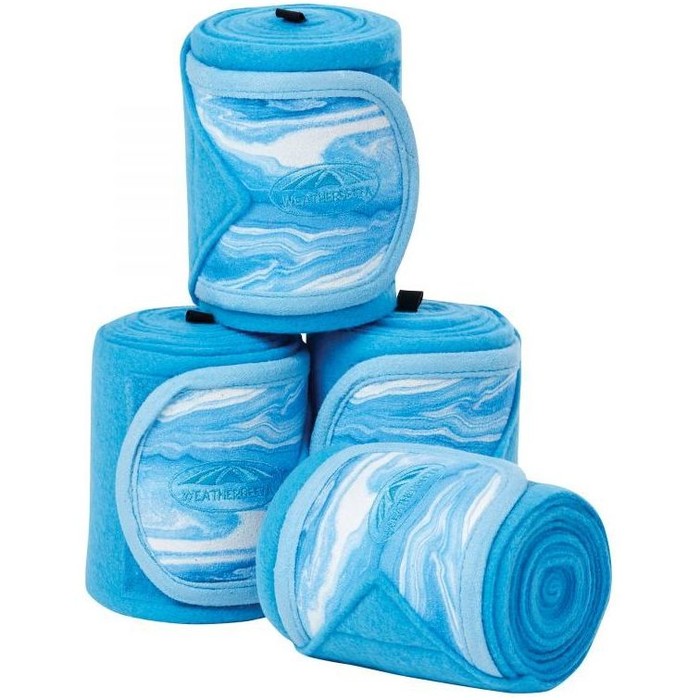 2022 Weatherbeeta 3.5M Marble Fleece Bandage 4 Pack 1008706005 - Turquoise Swirl