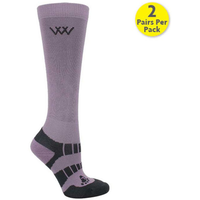 2022 Woof Wear Junior Young Rider Socks WW0019 - Lilac / Grey