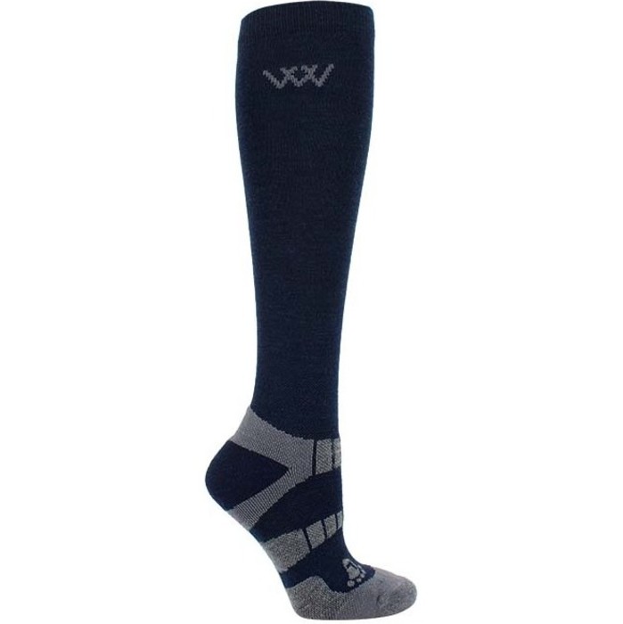 2022 Woof Wear Winter Riding Sock WW0015 - Navy / Grey
