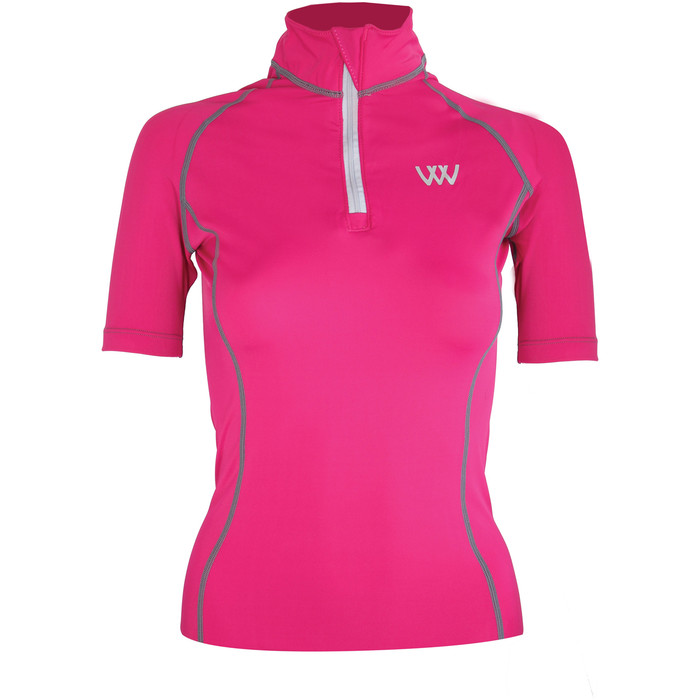 2022 Woof Wear Womens Short Sleeve Performance Riding Shirt WA0006 - Berry