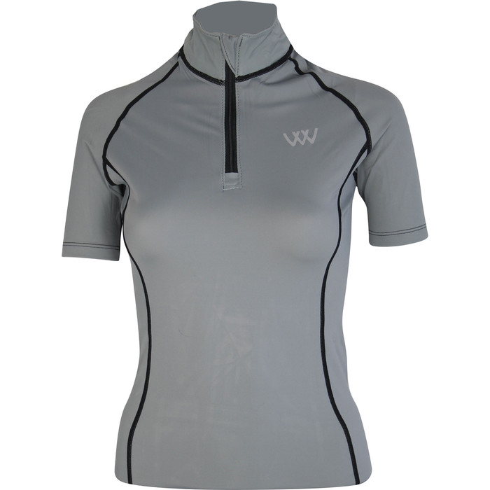 2022 Woof Wear Womens Short Sleeve Performance Riding Shirt WA0006 - Brushed Steel