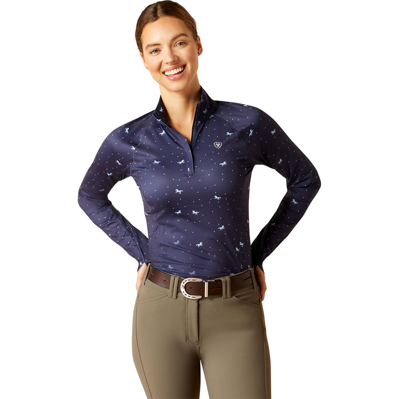 Top Manches Longues Ariat Tek Equestrian Lowell Floral - Femme Taille XL - Neuf Avec étiquette - Pour équitation Ou Base Layer