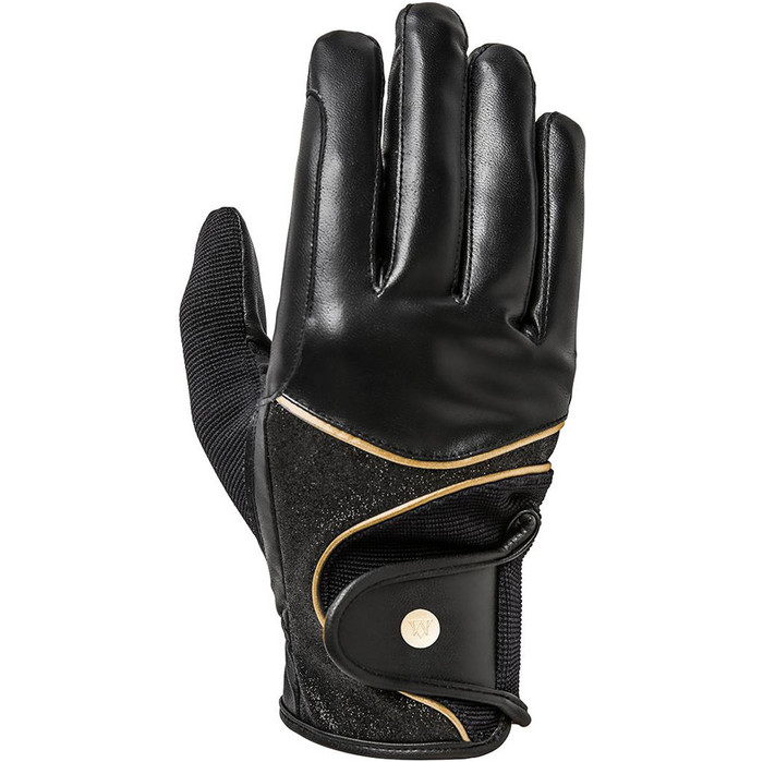 2023 Mountain Horse Diamond Rider Gloves 70960193 - Gold / Black