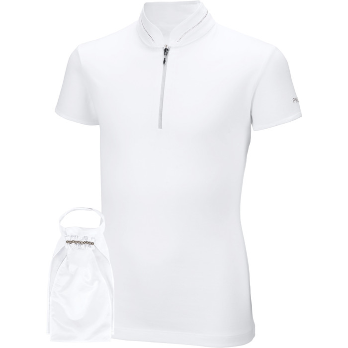 2023 Pikeur Womens Liyana Competition Shirt & Plastron Changeable Show Stock Bundle 3311001870 - White