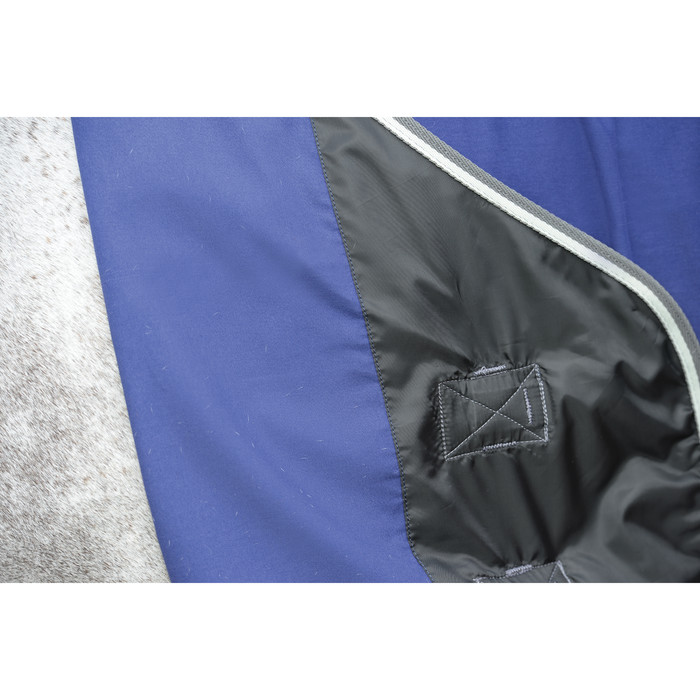 2022 Weatherbeeta Cotton Show Sheet II Standard Neck 1007764001 - Dark Blue / Grey / White