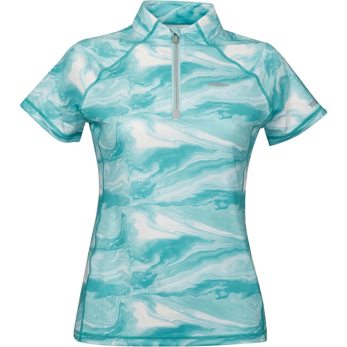 2022 Weatherbeeta Womens Ruby Printed Short Sleeve Top 1009343023 - Turquoise Swirl