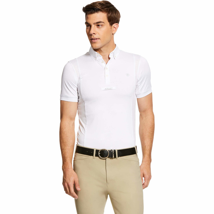 2022 Ariat Mens TEK Short Sleeve Show Shirt 10030519 - White