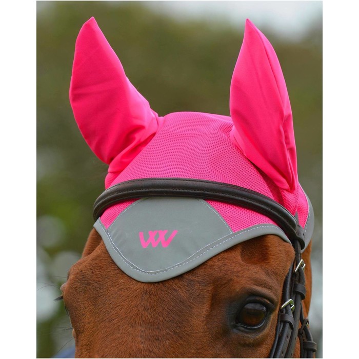2022 Woof Wear Horse Hi-Viz Fly Veil WS0016 - Pink