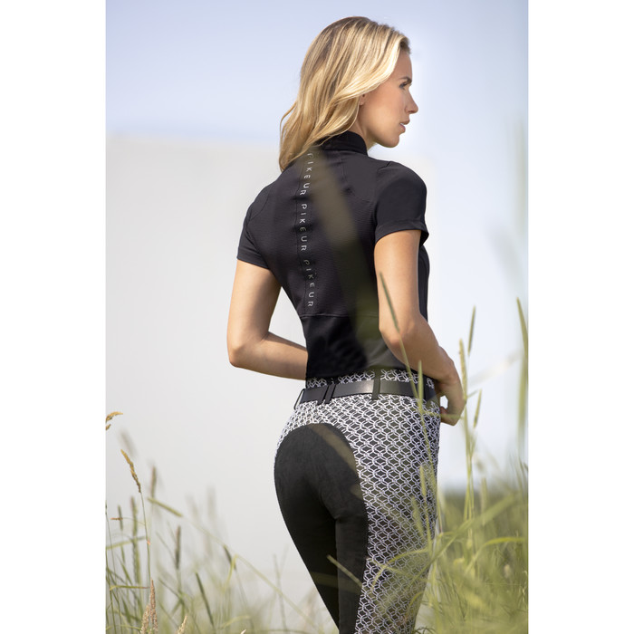 2022 Pikeur Womens Candela Print Full Patches 141747 - Black / White
