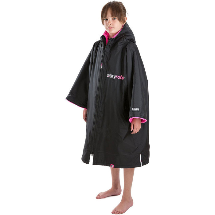 2022 Dryrobe Advance Long Sleeve Premium Outdoor Change Robe LSDABB - Black / Pink
