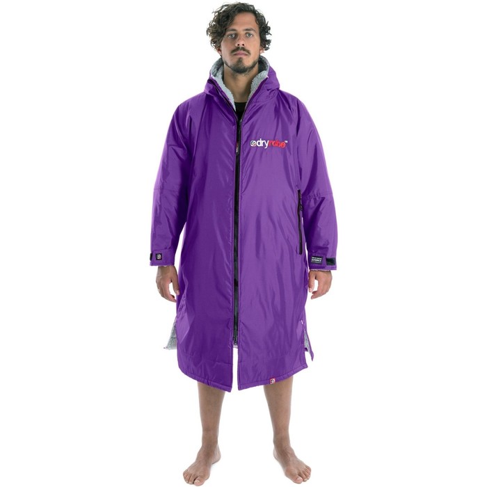 2021 Dryrobe Advance Long Sleeve Premium Outdoor Change Robe LSDABB - Purple / Grey
