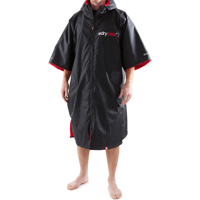2022 Dryrobe Advance Short Sleeve Premium Outdoor Change Robe ASDABB - Black / Red