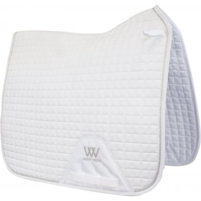 2022 Woof Wear Dressage Saddle Cloth & Womens Short Sleeve Performance Riding Shirt Bundle WA0006,WS0002 - White