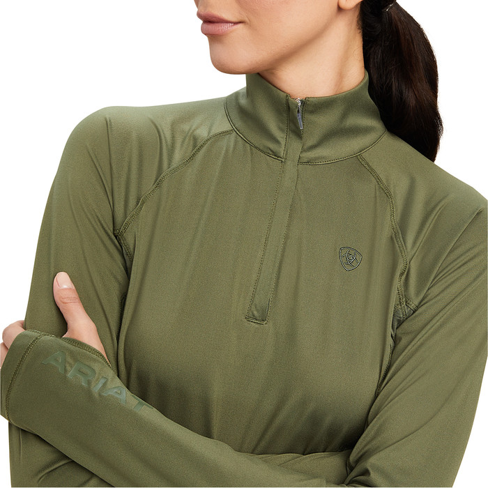 2022 Ariat Womens Lowell 2.0 1/4 Zip Baselayer 10041206 - Four Leaf Clover