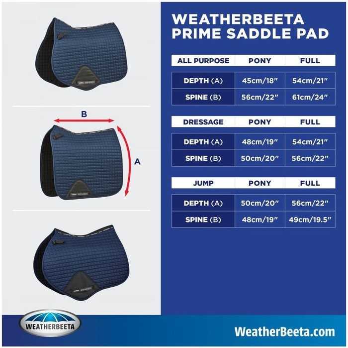 2022 Weatherbeeta Prime Dressage Saddle Pad 10007450 - Mulberry