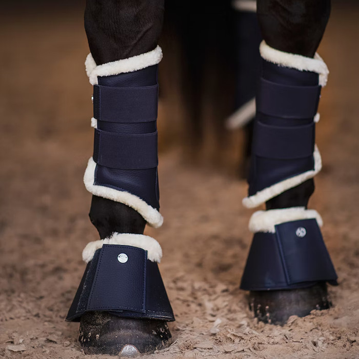 navy brushing boots