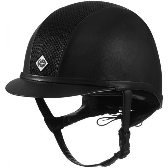 Charles Owen AYR8 Plus Leather Look Helmet Black