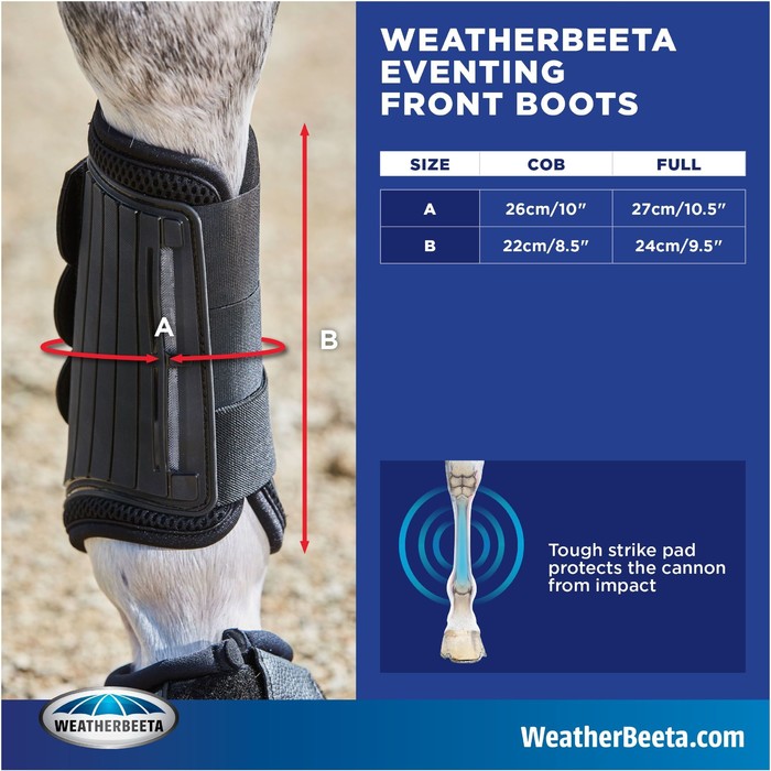 2023 Weatherbeeta Eventing Front Boots 8076 - Black - Horse - Horse ...