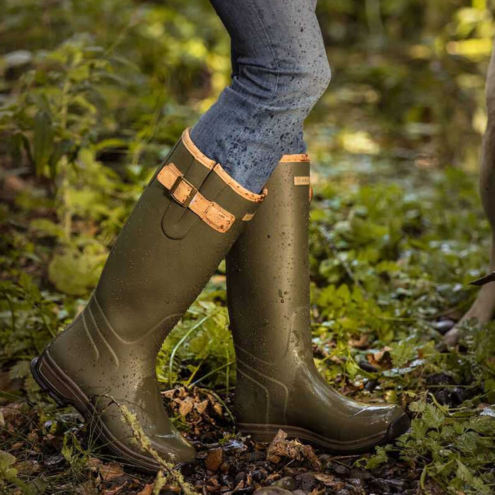 Olive Green Ariat Womens Burford Inulated Wellington Boot 