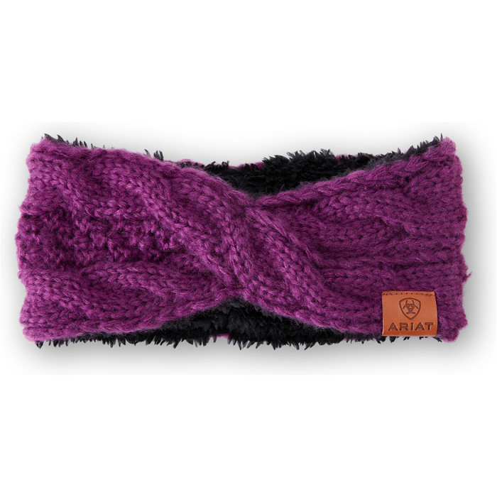 Ariat Womens Cable Headband - Imperial violet