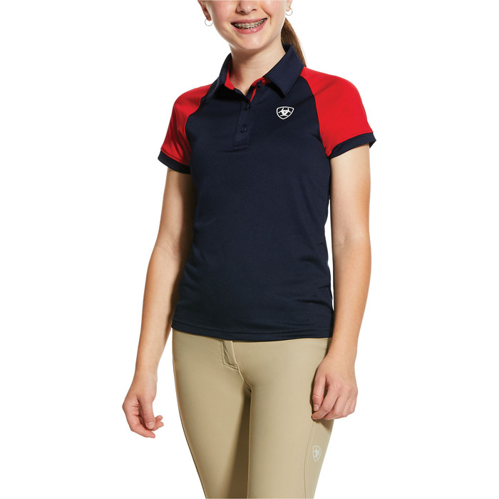 Ariat Youth Team 3.0 Button Polo - Navy
