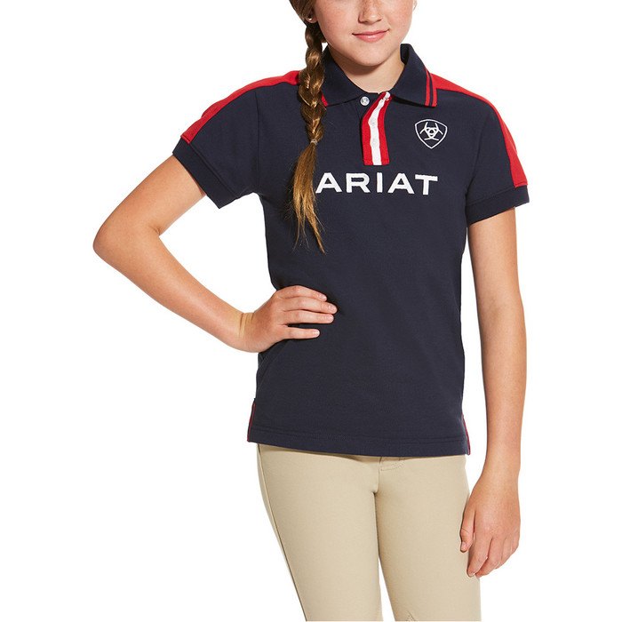Ariat Childrens New Team Polo Navy