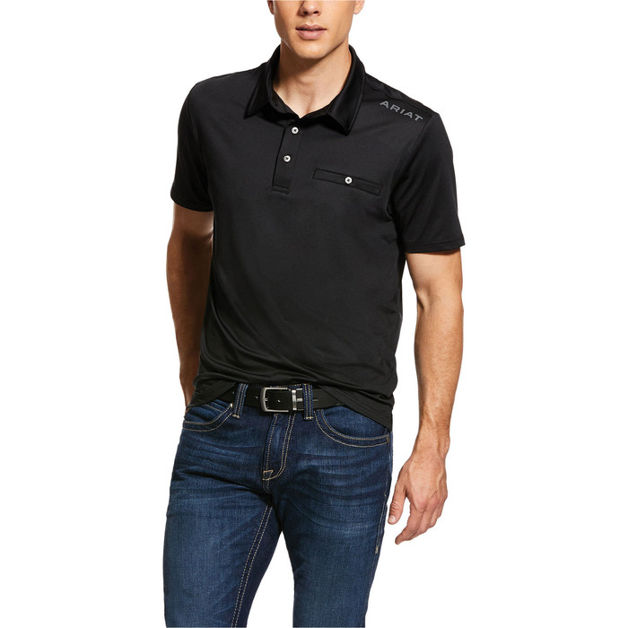 Ariat Mens Norco Polo Shirt 10030350 - Black