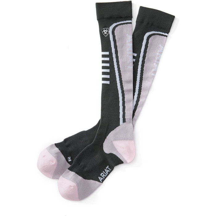 Ariat Womens Ariattek Slimline Socks Pearl / Slate