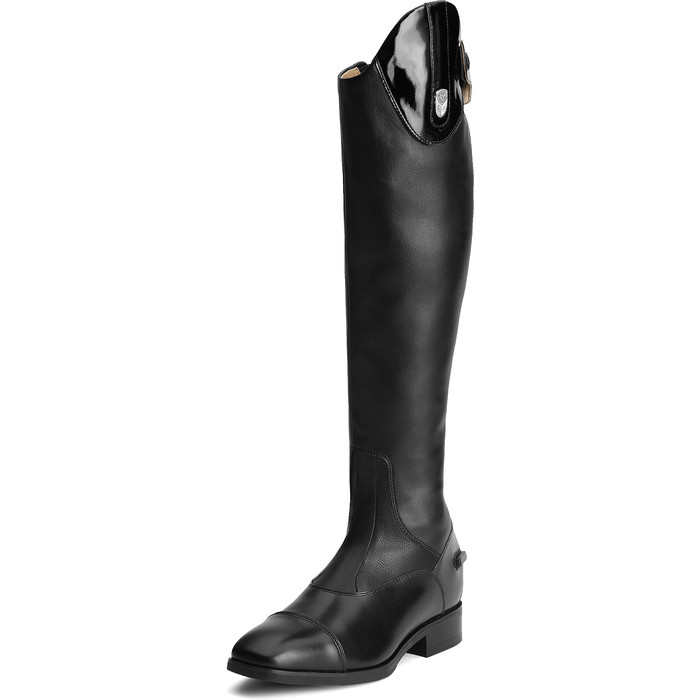 Ariat Womens Monaco Tall Stretch Zip Riding Boots Black Patent