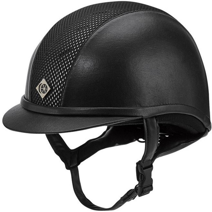 Charles Owen AYR8 Leather Look Helmet Black
